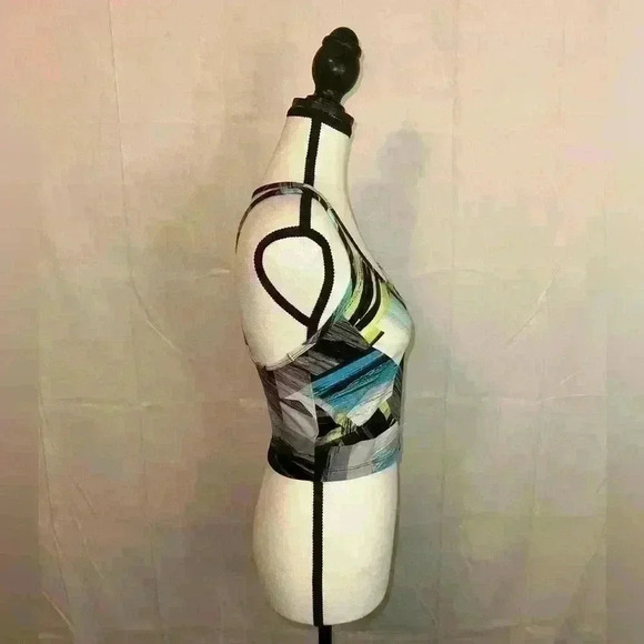 Calvin Klein Athletic Performance Racerback Cropped‎ Tank Top Prism Women's Sz M - Picture 2 of 7